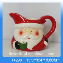 Küchenartikel Keramik Milchkännchen mit Santa Figur